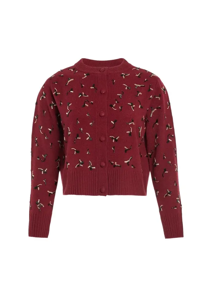 Altuzarra Vaughn Beaded Wool Crewneck Sweater