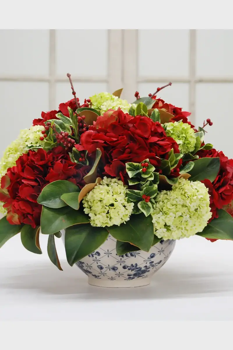 Winward Home Hydrangea & Magnolia Leaf in Bowl | Thumbnail 2 Winward Home Hydrangea & Magnolia Leaf in Bowl | Thumbnail 2
