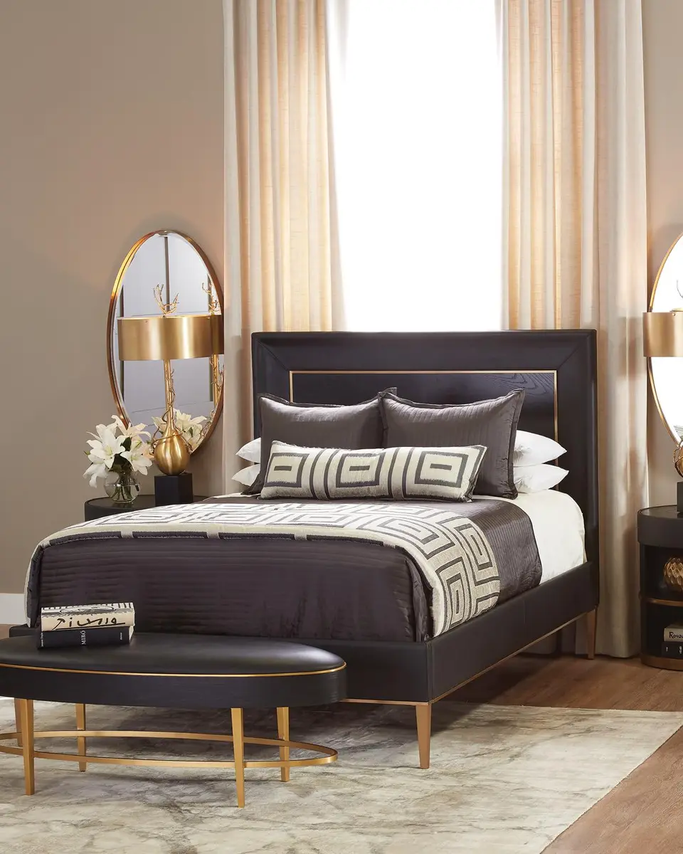 Global Views Ellipse Queen Bed | Thumbnail 2 Global Views Ellipse Queen Bed | Thumbnail 2