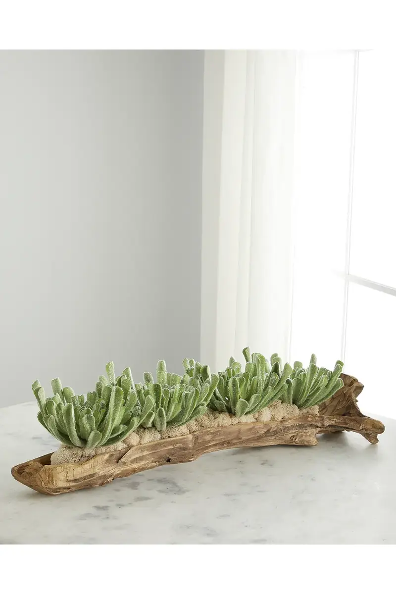 T & C Floral Company Gilded Succulent Log Faux Floral Arrangement | Thumbnail 2 T & C Floral Company Gilded Succulent Log Faux Floral Arrangement | Thumbnail 2