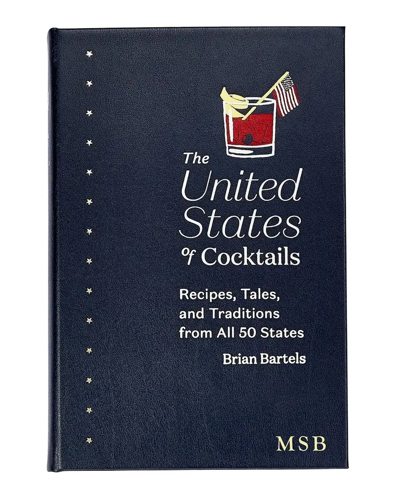 Graphic Image The United States Of Cocktails Leather Bound Book - Personalized