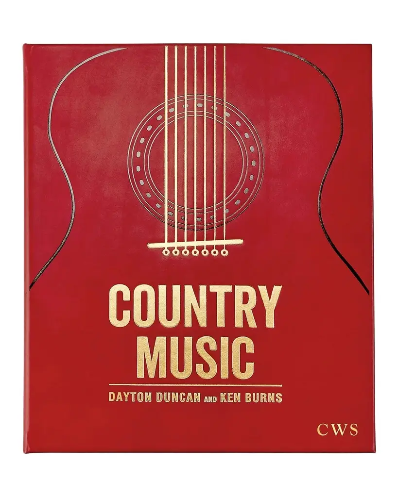 Graphic Image Country Music Leather Bound Book By Dayton Duncan and Ken Burns - Personalized