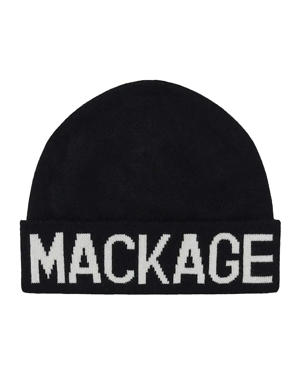 Mackage Men's Kiko Wool-Knit Logo Beanie Hat | Thumbnail 2 Mackage Men's Kiko Wool-Knit Logo Beanie Hat | Thumbnail 2