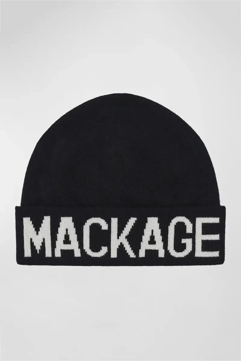 Mackage Men's Kiko Wool-Knit Logo Beanie Hat | Thumbnail 3 Mackage Men's Kiko Wool-Knit Logo Beanie Hat | Thumbnail 3