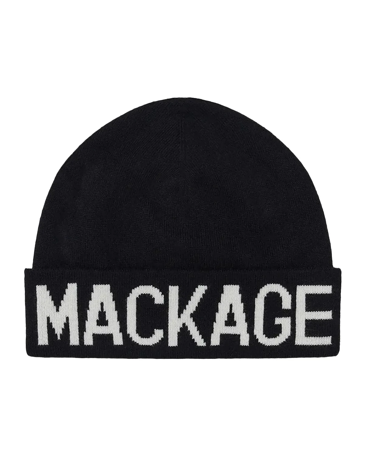 Mackage Men's Kiko Wool-Knit Logo Beanie Hat