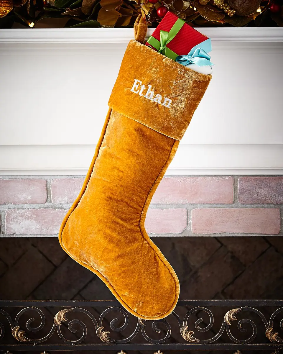 D. Stevens Personalized Velvet Christmas Stocking