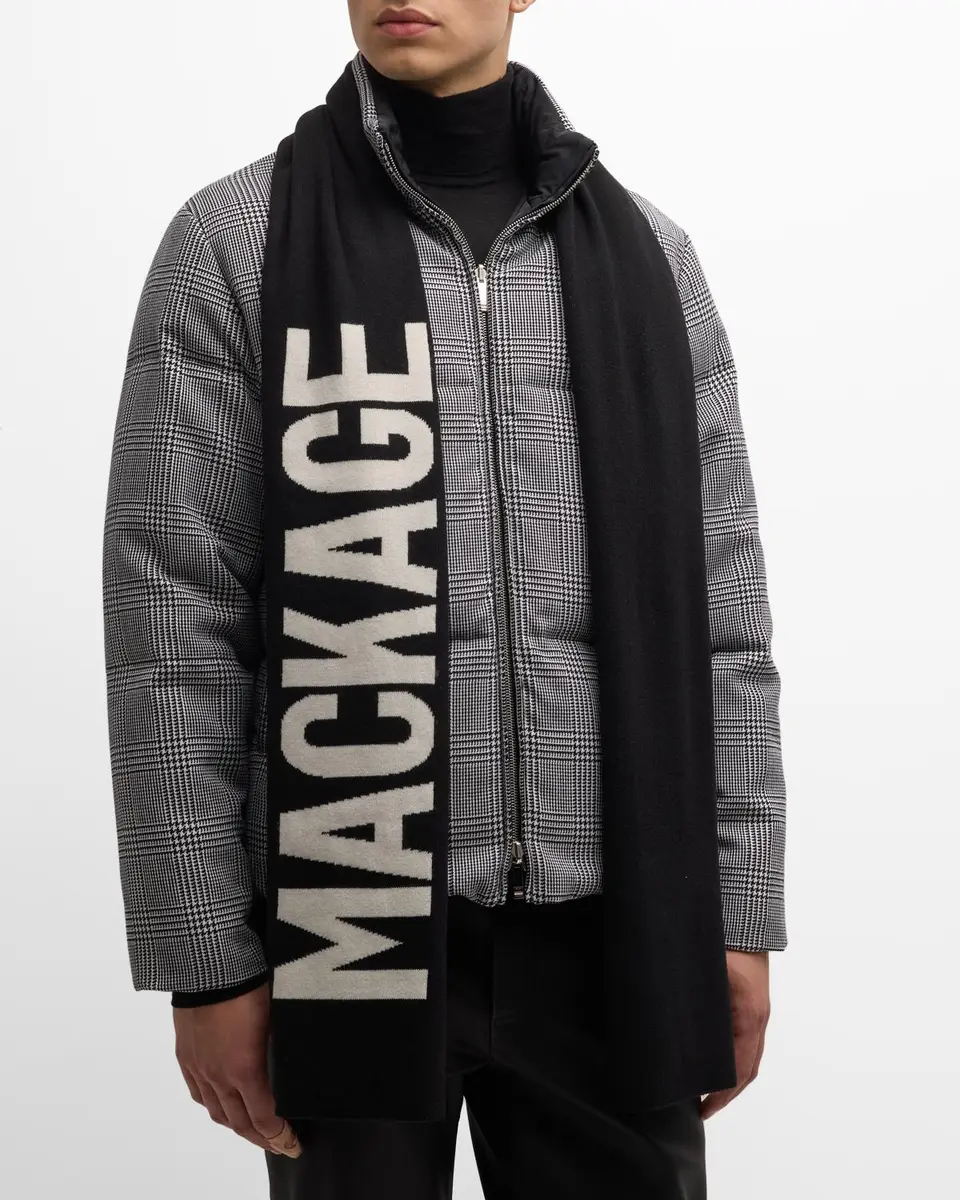 Mackage Men's Reversible Logo Scarf | Thumbnail 2 Mackage Men's Reversible Logo Scarf | Thumbnail 2