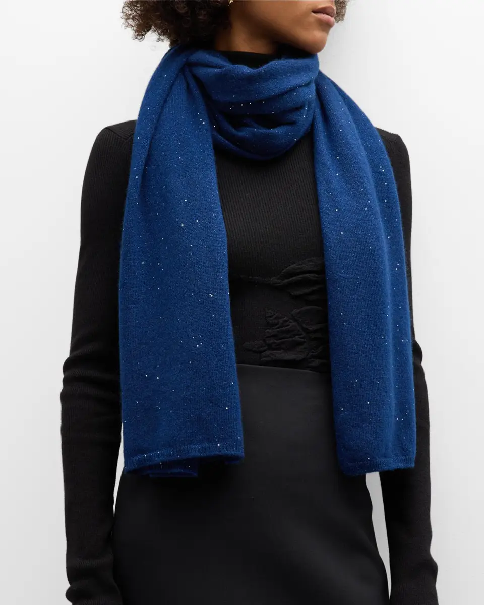 Sofia Cashmere All-Over Sequin Cashmere Scarf | Thumbnail 2 Sofia Cashmere All-Over Sequin Cashmere Scarf | Thumbnail 2