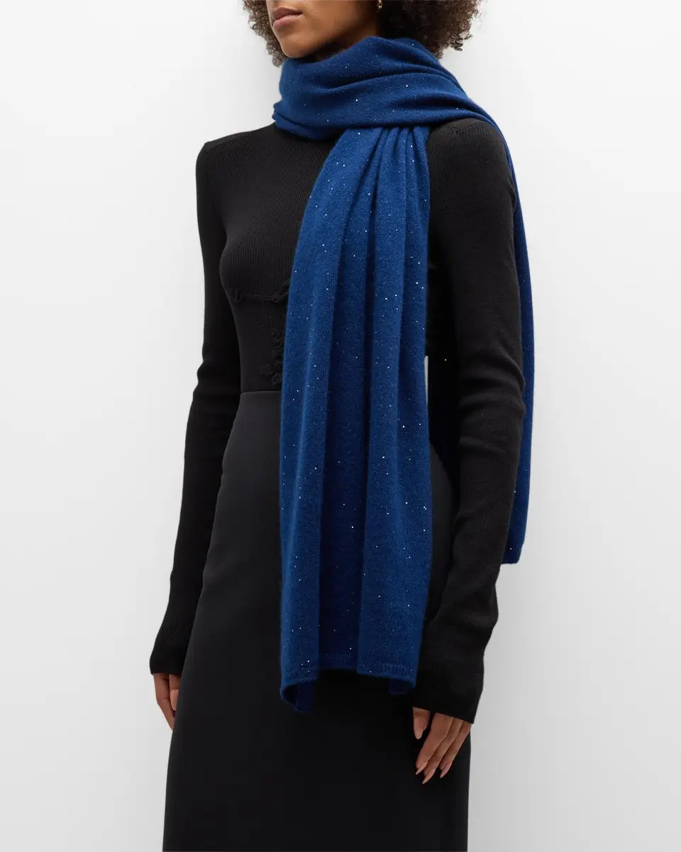 Sofia Cashmere All-Over Sequin Cashmere Scarf | Thumbnail 3 Sofia Cashmere All-Over Sequin Cashmere Scarf | Thumbnail 3