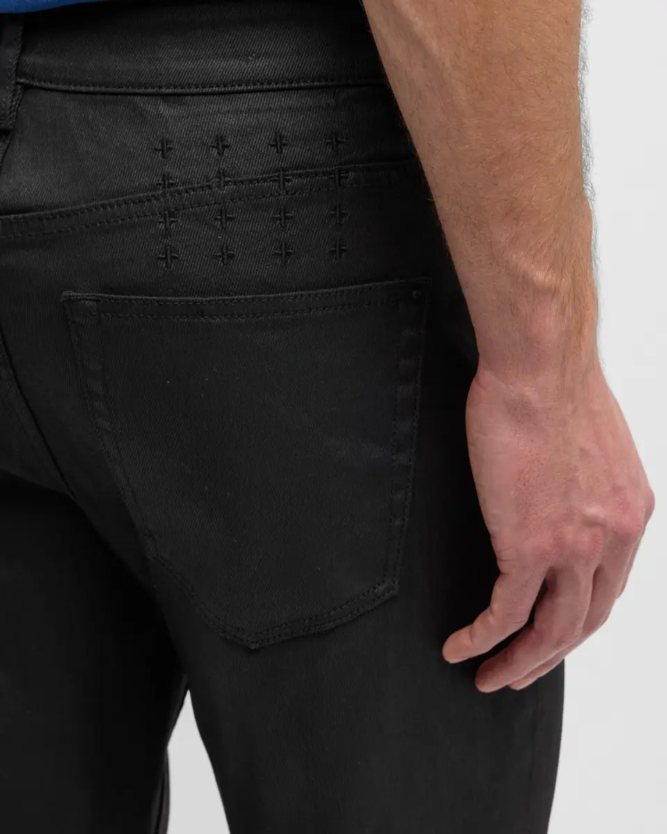 Ksubi Men's Bronko Black Wax Bootcut Jeans | Thumbnail 5 Ksubi Men's Bronko Black Wax Bootcut Jeans | Thumbnail 5