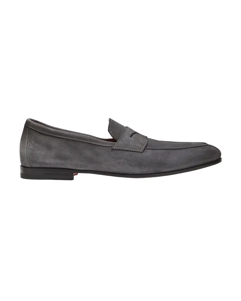 Santoni Men's Carlos Suede Penny Loafers