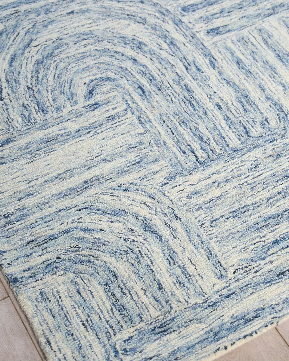 Exquisite Rugs Juno Hand-Tufted Blue/Ivory Rug | Thumbnail 2 Exquisite Rugs Juno Hand-Tufted Blue/Ivory Rug | Thumbnail 2