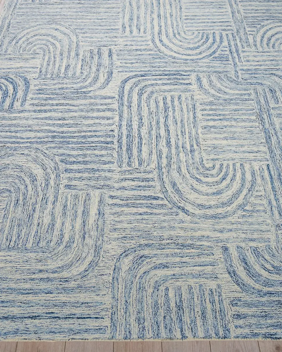 Exquisite Rugs Juno Hand-Tufted Blue/Ivory Rug | Thumbnail 3 Exquisite Rugs Juno Hand-Tufted Blue/Ivory Rug | Thumbnail 3