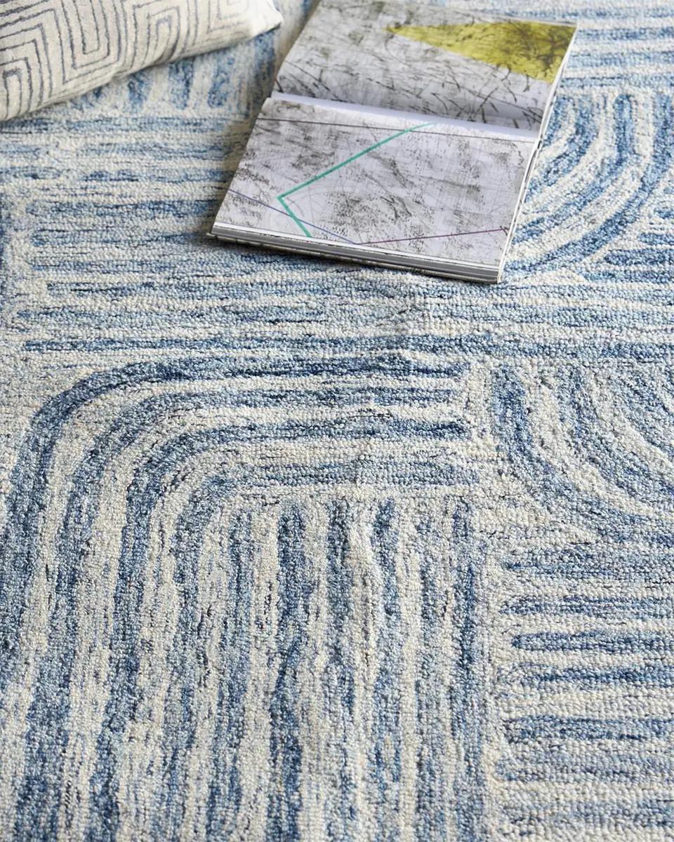 Exquisite Rugs Juno Hand-Tufted Blue/Ivory Rug | Thumbnail 7 Exquisite Rugs Juno Hand-Tufted Blue/Ivory Rug | Thumbnail 7