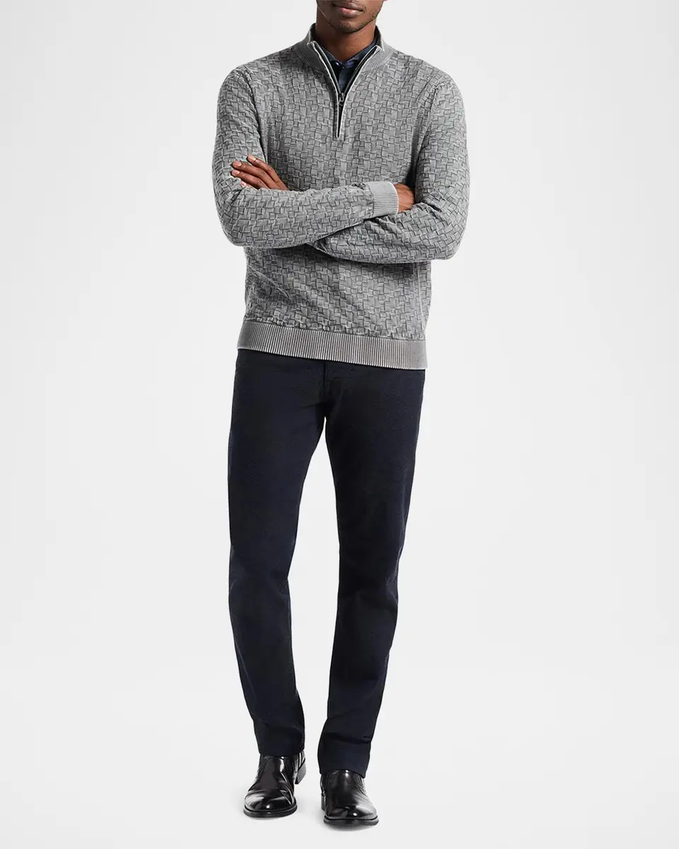 Robert Graham Men's Aubin Jacquard Knit Quarter-Zip Sweater | Thumbnail 2 Robert Graham Men's Aubin Jacquard Knit Quarter-Zip Sweater | Thumbnail 2