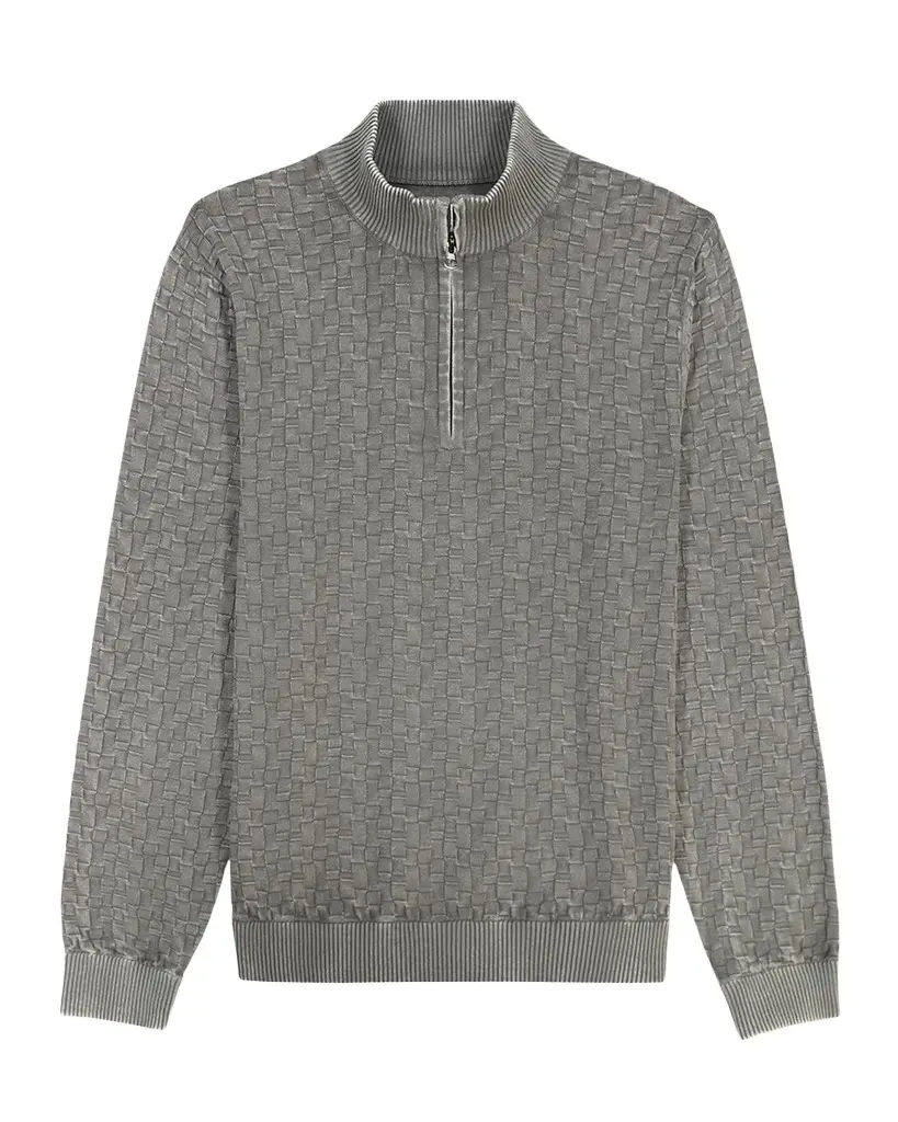 Robert Graham Men's Aubin Jacquard Knit Quarter-Zip Sweater