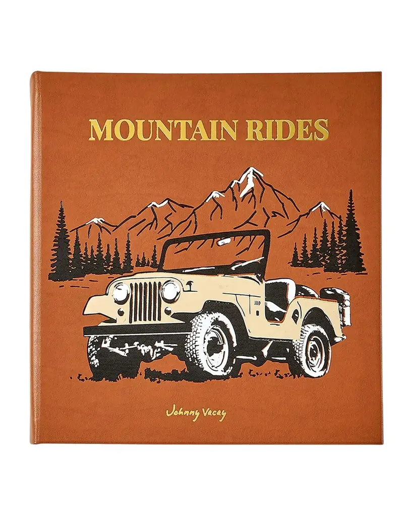 Graphic Image "Mountain Rides" Leather-Bound Book by Johnny Vacay