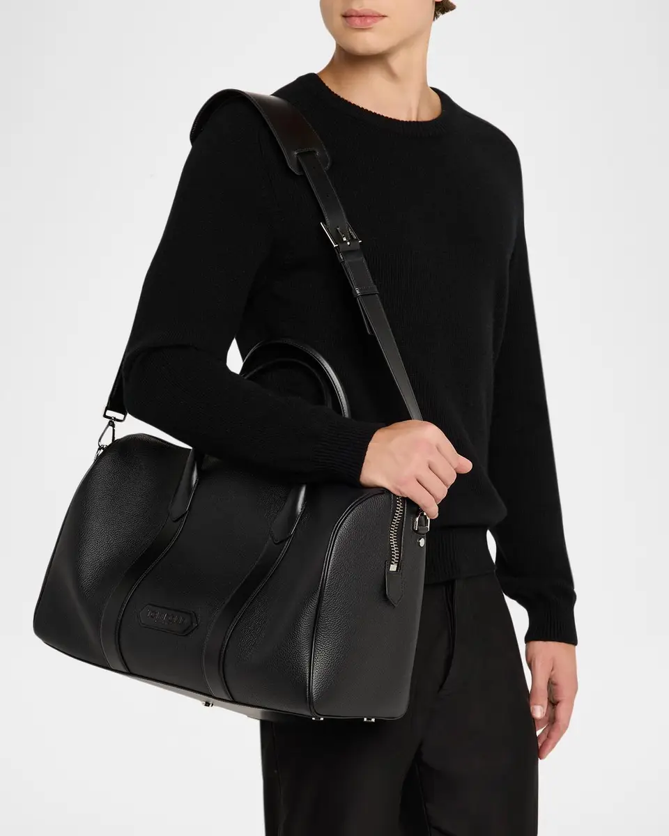 Tom Ford Men's Medium Soft Grain Leather Duffle Bag | Thumbnail 2 Tom Ford Men's Medium Soft Grain Leather Duffle Bag | Thumbnail 2