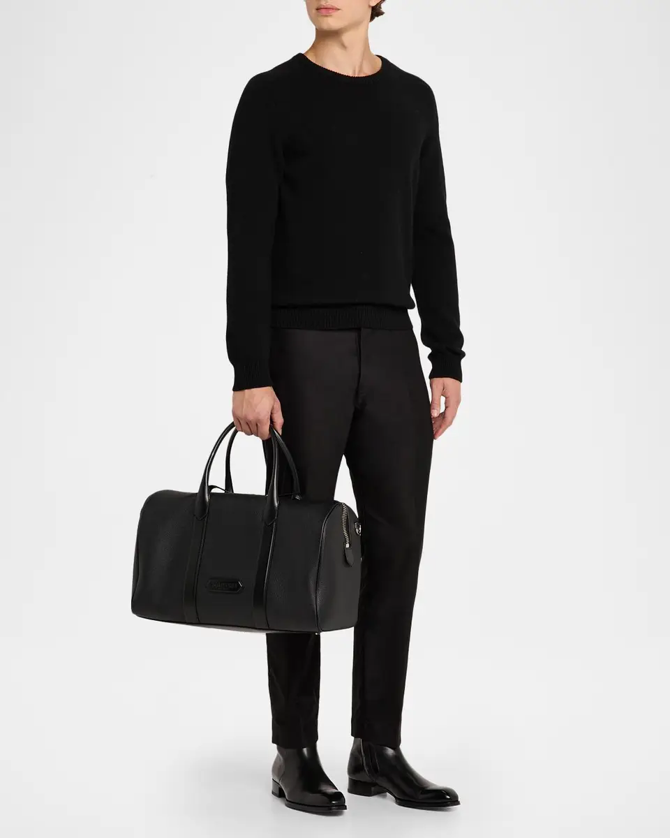 Tom Ford Men's Medium Soft Grain Leather Duffle Bag | Thumbnail 5 Tom Ford Men's Medium Soft Grain Leather Duffle Bag | Thumbnail 5