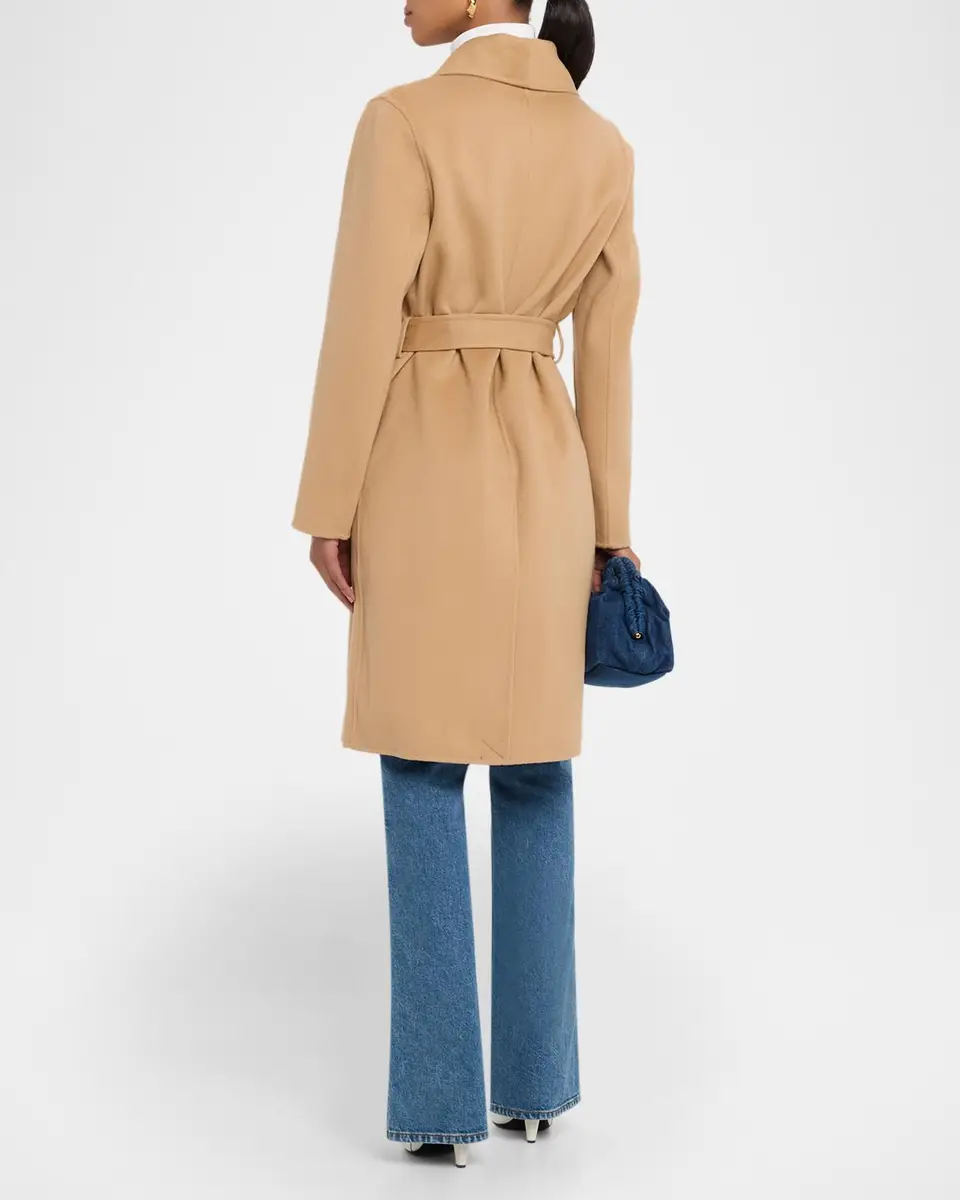 Sofia Cashmere Double-Face Belted Wrap Coat | Thumbnail 3