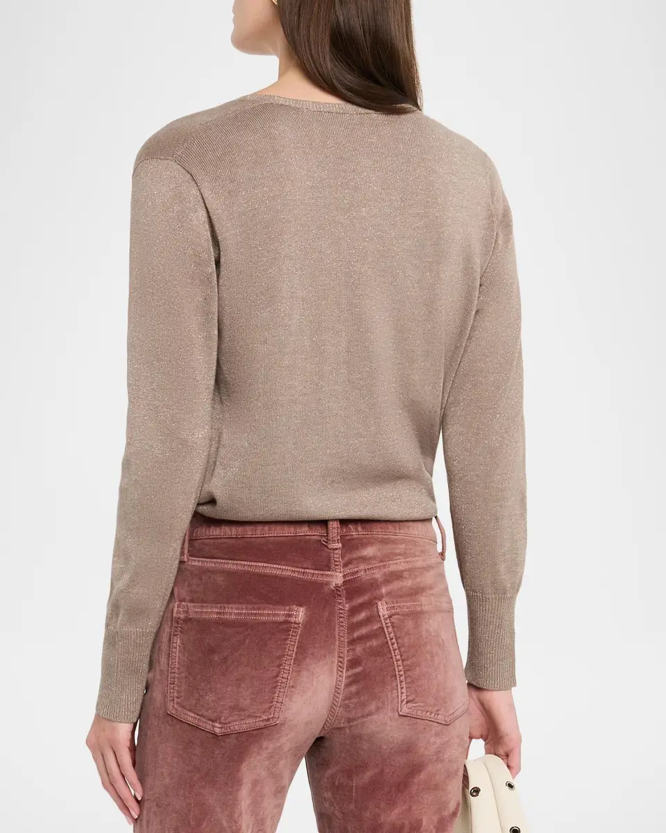 Kobi Halperin Vinny V-Neck Shimmer Knit Sweater | Thumbnail 3 Kobi Halperin Vinny V-Neck Shimmer Knit Sweater | Thumbnail 3