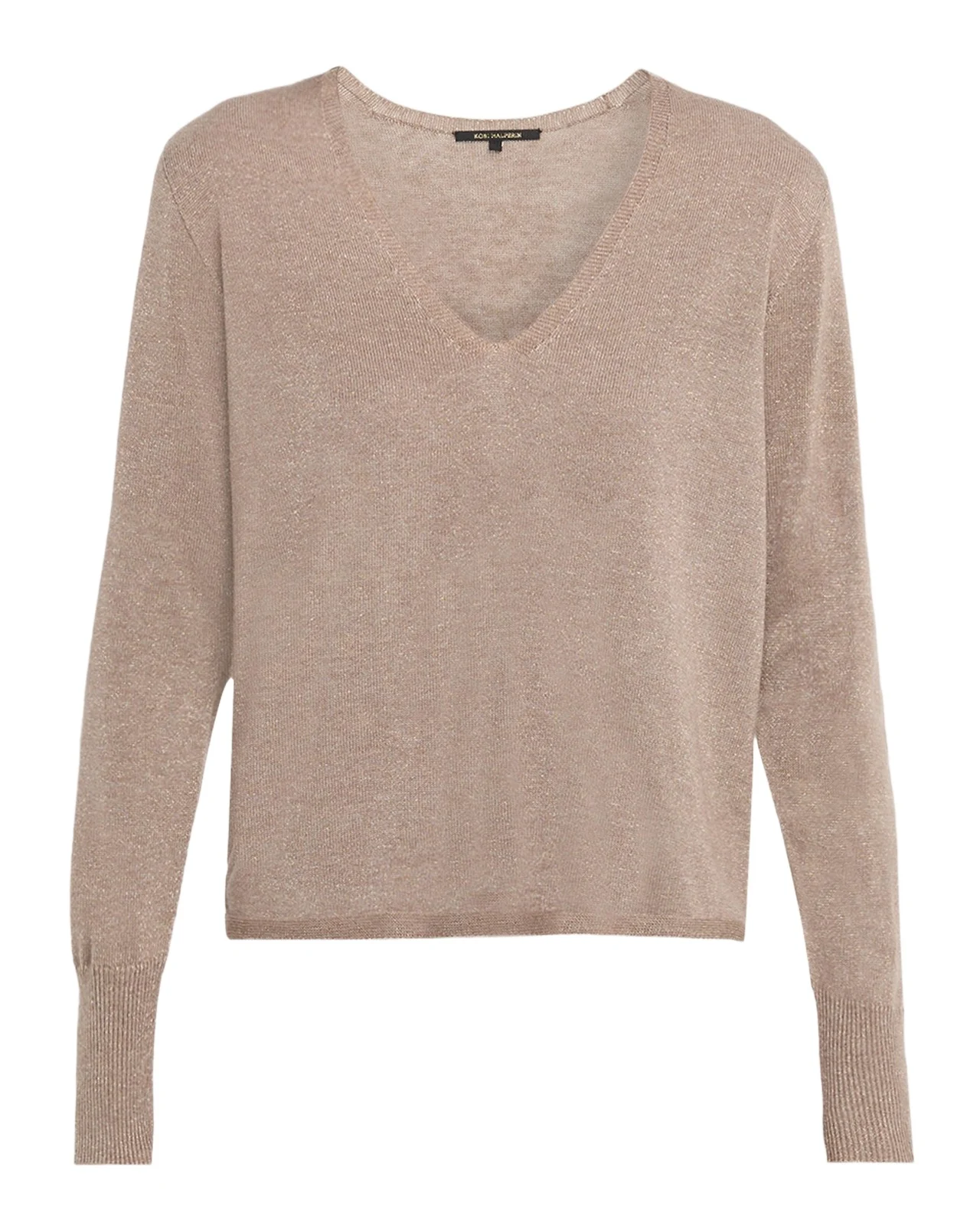 Kobi Halperin Vinny V-Neck Shimmer Knit Sweater