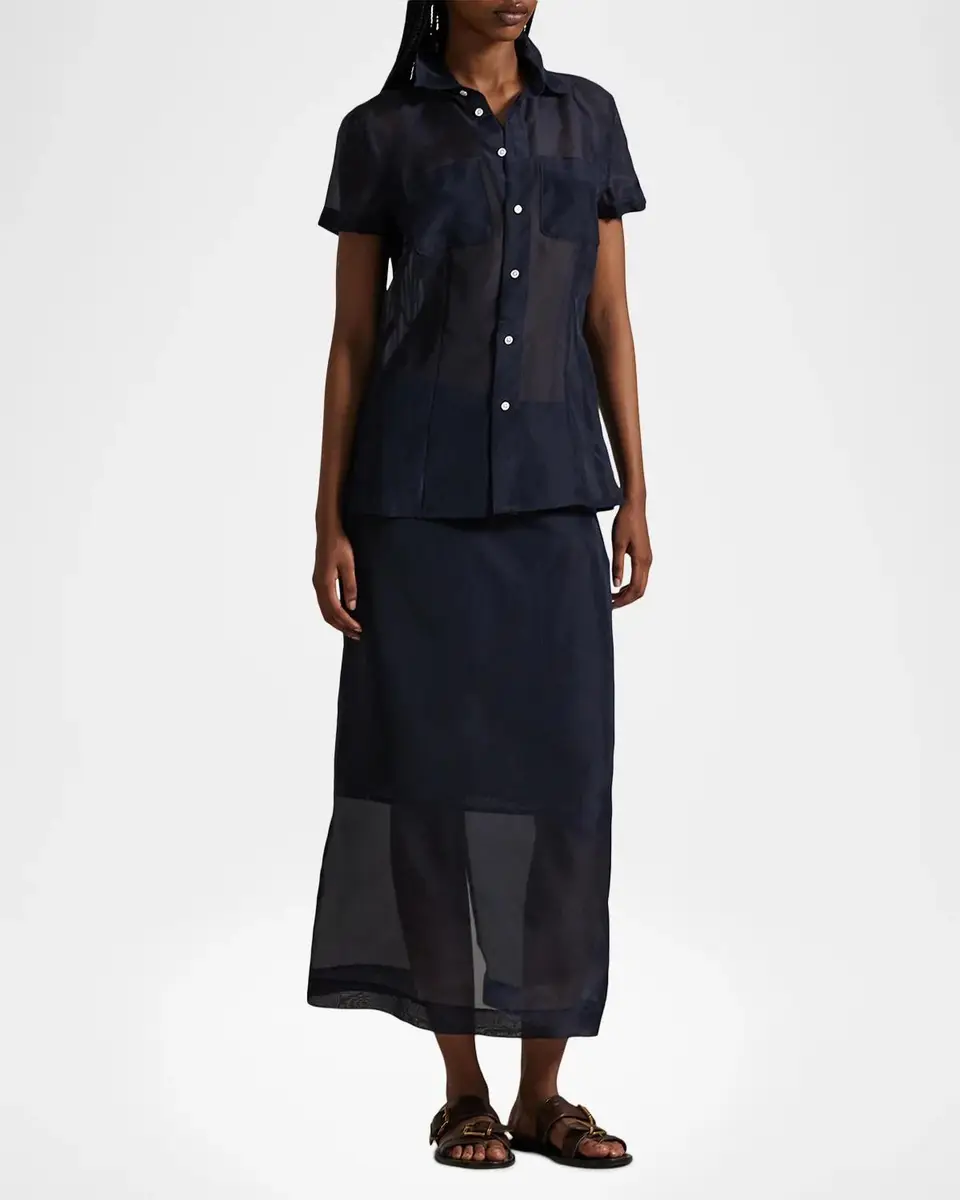 Polo Ralph Lauren Charlie Mulberry Silk Short-Sleeve Shirt | Thumbnail 2 Polo Ralph Lauren Charlie Mulberry Silk Short-Sleeve Shirt | Thumbnail 2