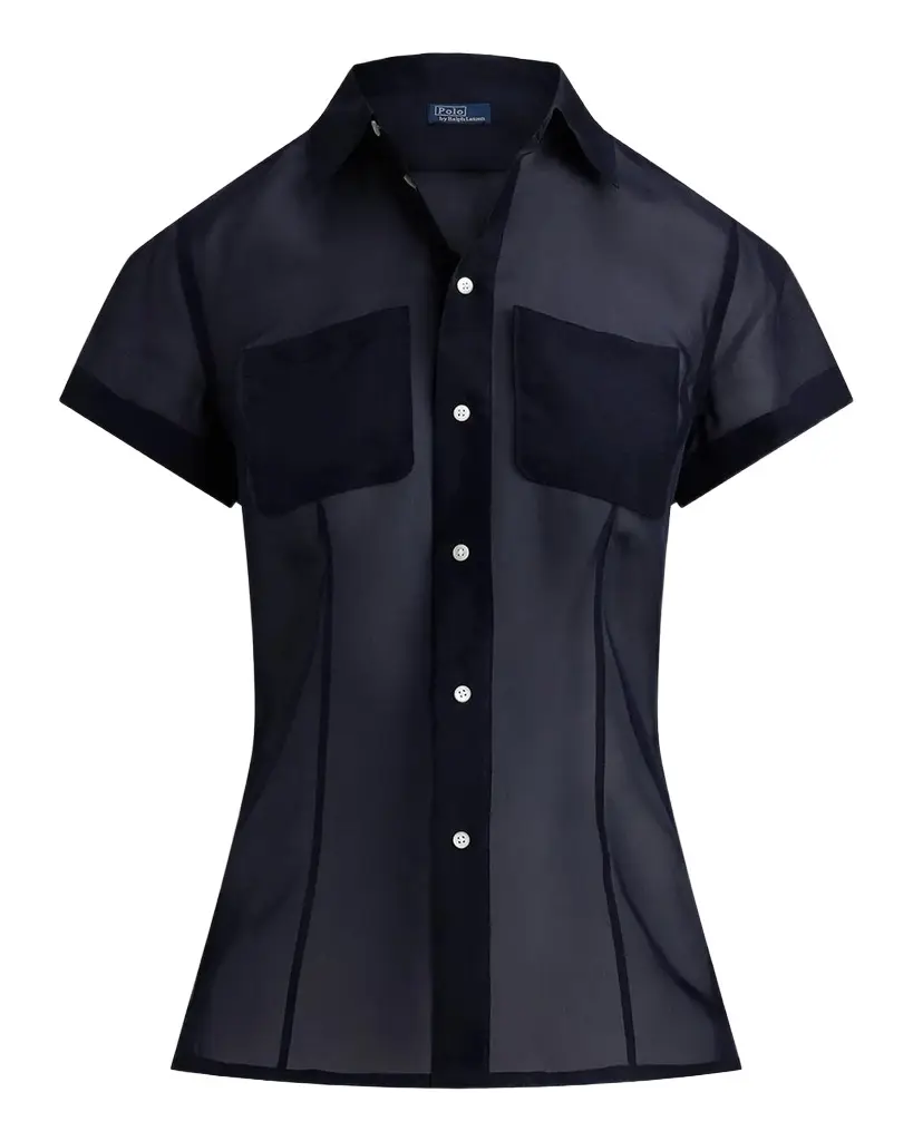 Charlie Mulberry Silk Short-Sleeve Shirt Charlie Mulberry Silk Short-Sleeve Shirt