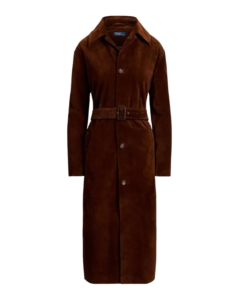 Polo Ralph Lauren Suede Belted Car Coat