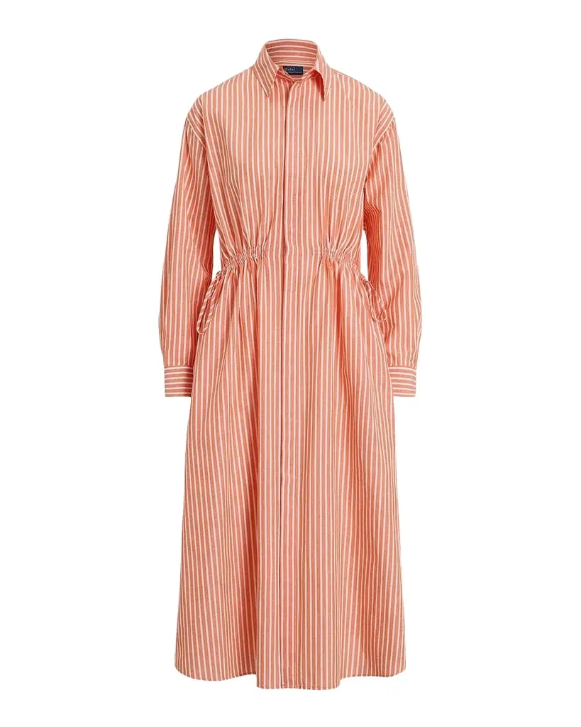 Margo Striped Cotton-Linen Shirtdress Margo Striped Cotton-Linen Shirtdress