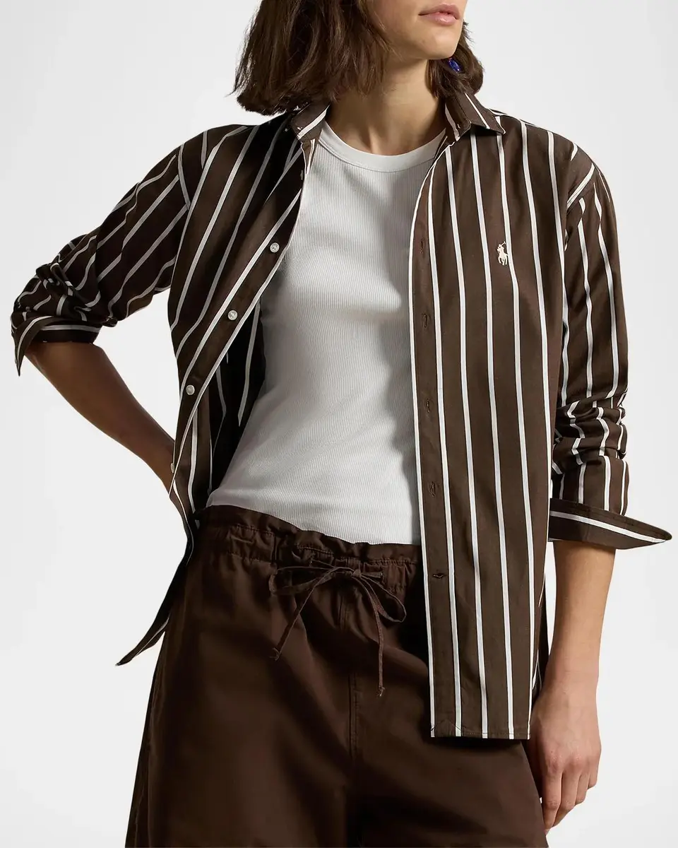 Polo Ralph Lauren Striped Cotton Shirt | Thumbnail 4 Polo Ralph Lauren Striped Cotton Shirt | Thumbnail 4