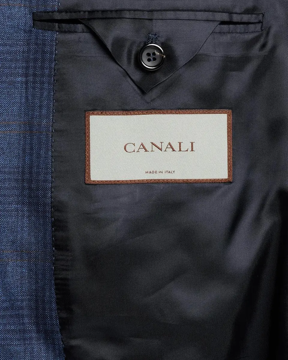 Canali Men's Plaid Wool Blazer | Thumbnail 6
