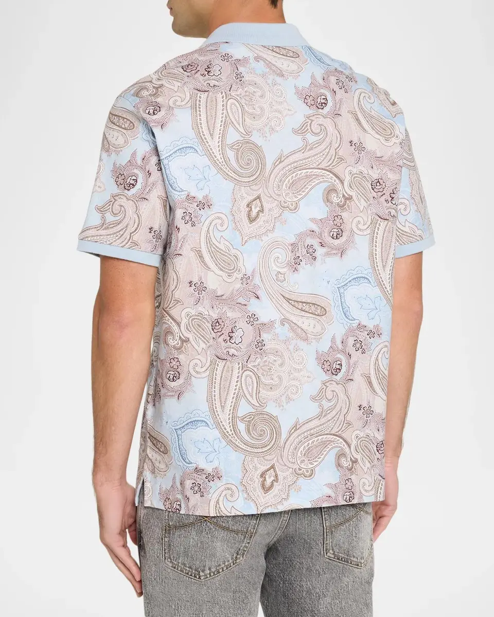 Robert Graham Men's Creswell Paisley Cotton Polo Shirt | Thumbnail 3 Robert Graham Men's Creswell Paisley Cotton Polo Shirt | Thumbnail 3