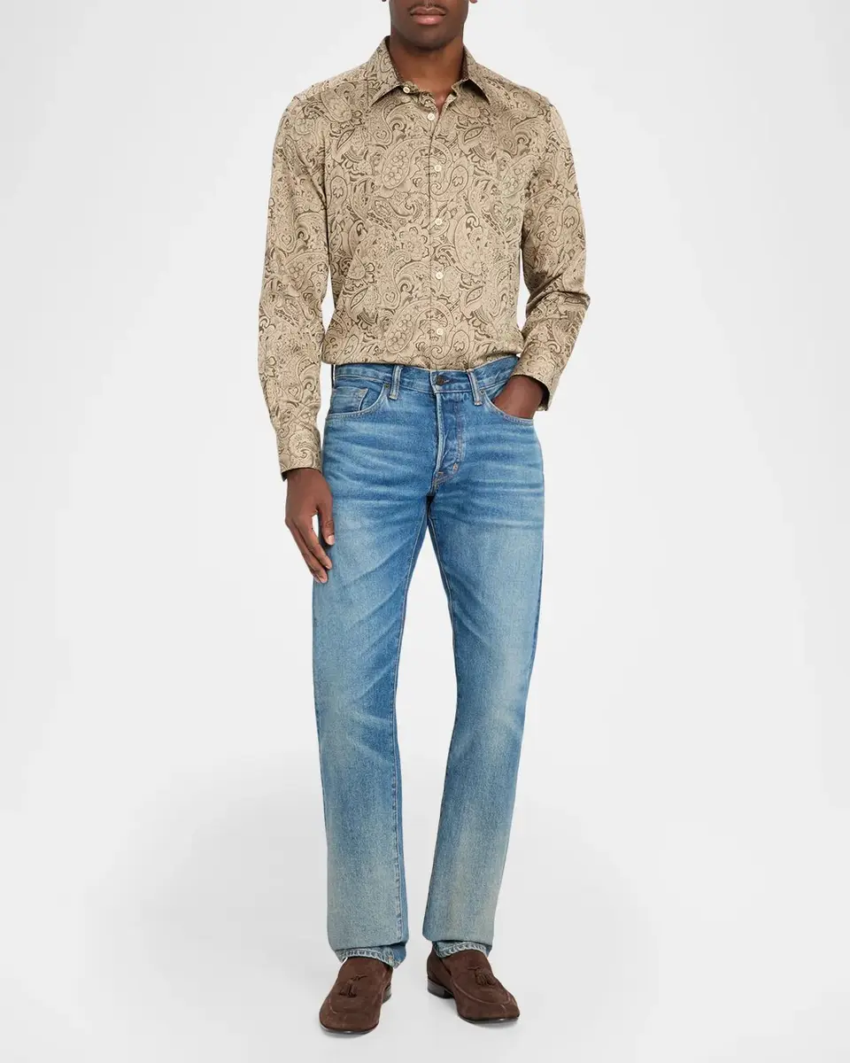 Robert Graham Men's Hudson Paisley Stretch Cotton Shirt | Thumbnail 2