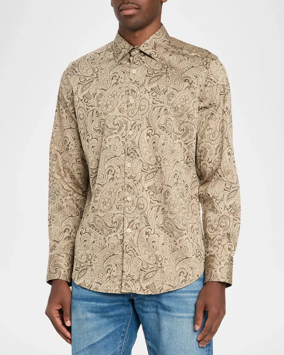 Robert Graham Men's Hudson Paisley Stretch Cotton Shirt | Thumbnail 4