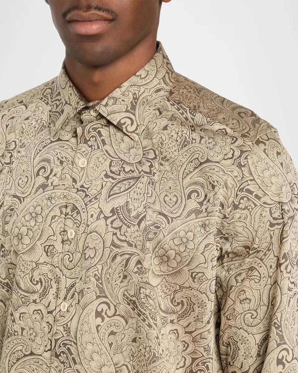 Robert Graham Men's Hudson Paisley Stretch Cotton Shirt | Thumbnail 5