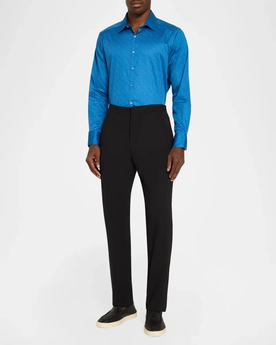Robert Graham Men's Geometric Print Stretch-Cotton Shirt | Thumbnail 2 Robert Graham Men's Geometric Print Stretch-Cotton Shirt | Thumbnail 2