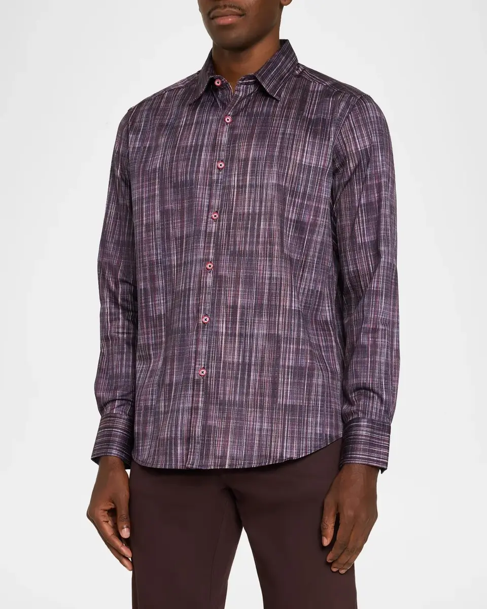 Robert Graham Men's Tyler Textured Button-Front Shirt | Thumbnail 4 Robert Graham Men's Tyler Textured Button-Front Shirt | Thumbnail 4