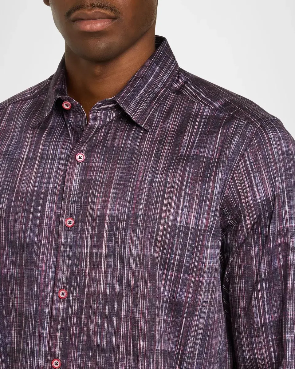 Robert Graham Men's Tyler Textured Button-Front Shirt | Thumbnail 5 Robert Graham Men's Tyler Textured Button-Front Shirt | Thumbnail 5