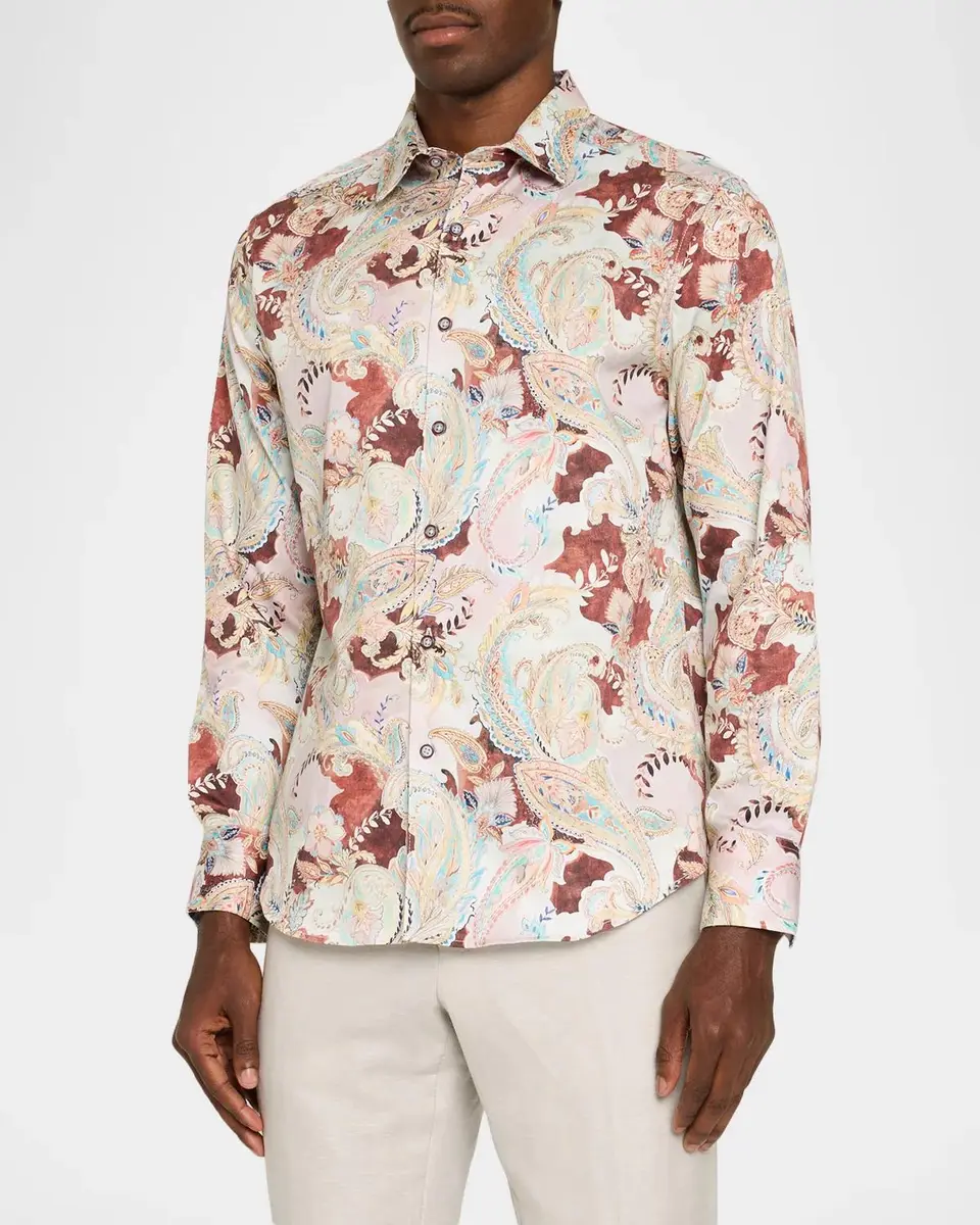 Robert Graham Men's Red Rock Stretch-Cotton Shirt | Thumbnail 4 Robert Graham Men's Red Rock Stretch-Cotton Shirt | Thumbnail 4