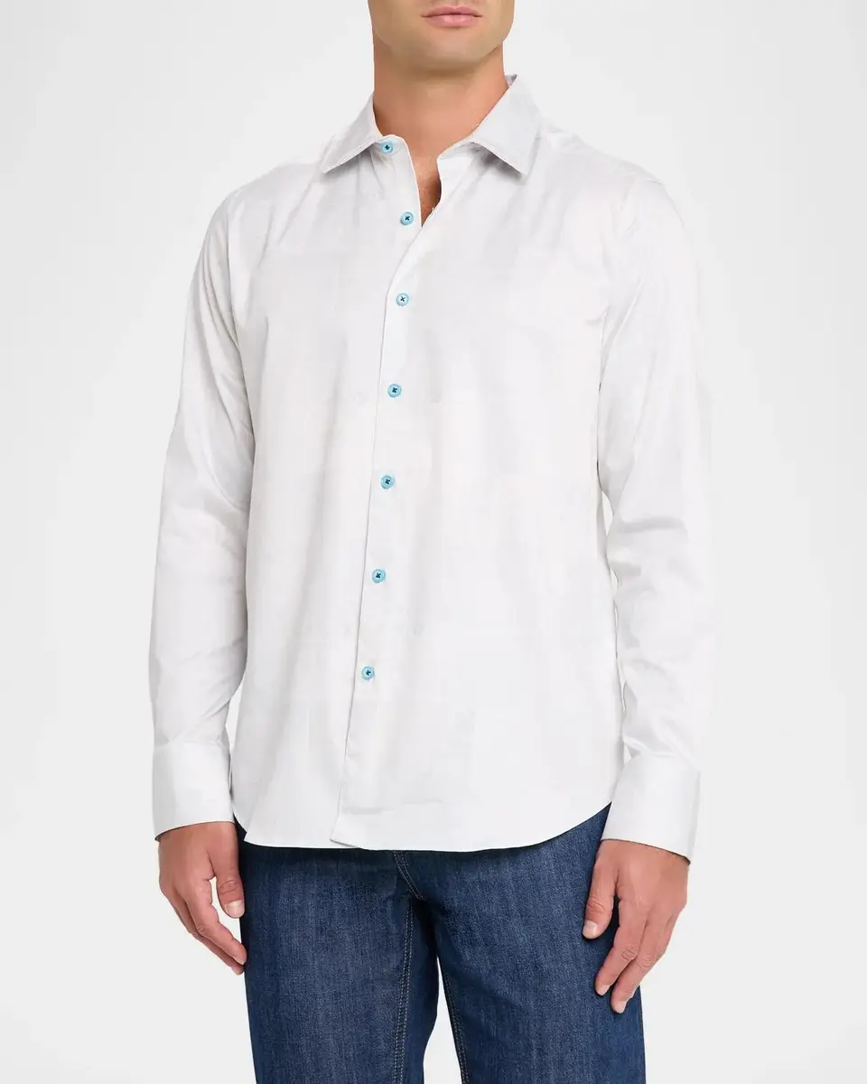 Robert Graham Men's Ferris Metallic Embroidered Button-Front Shirt | Thumbnail 4