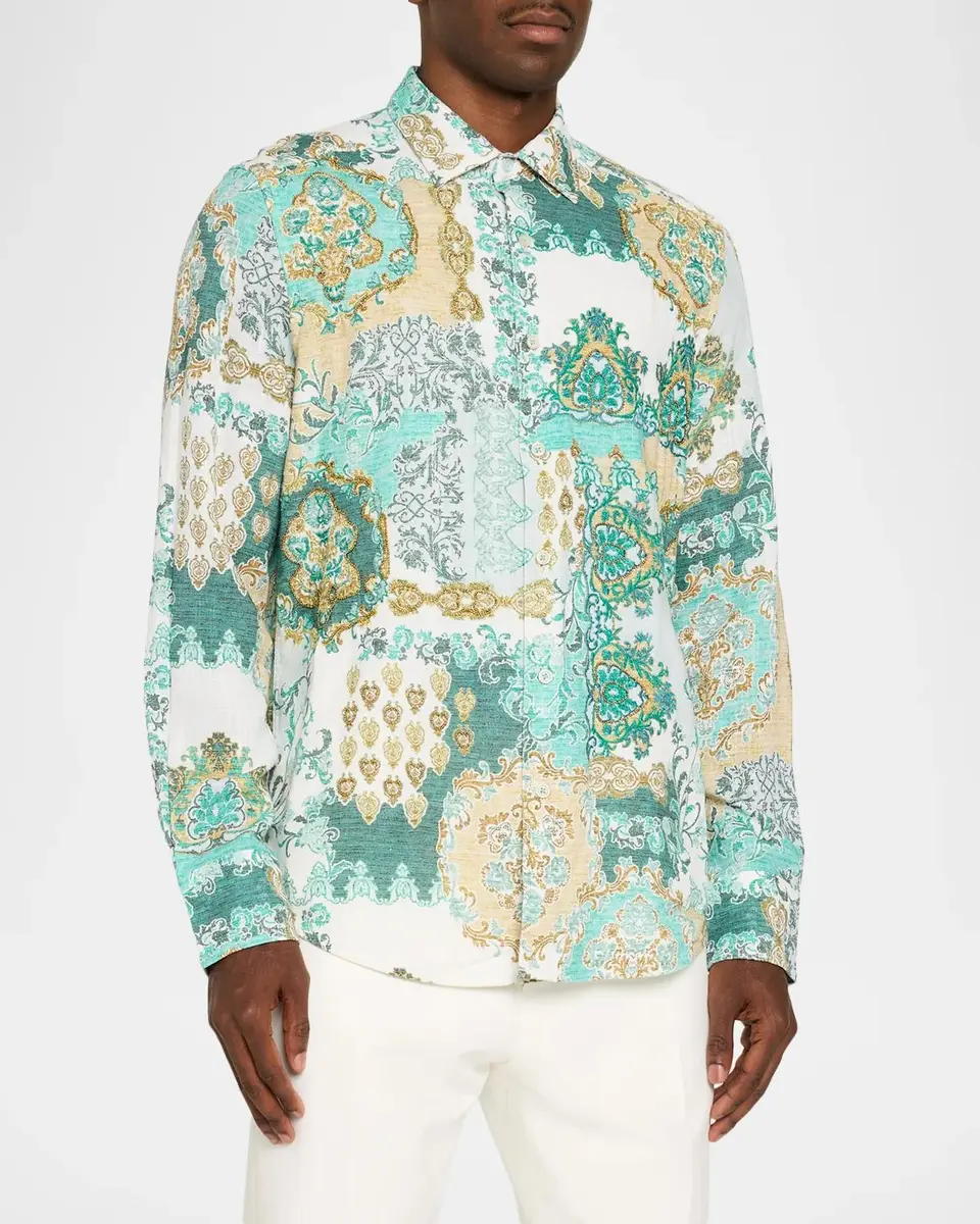 Robert Graham Men's Fairbank Embellished Long-Sleeve Shirt | Thumbnail 4 Robert Graham Men's Fairbank Embellished Long-Sleeve Shirt | Thumbnail 4