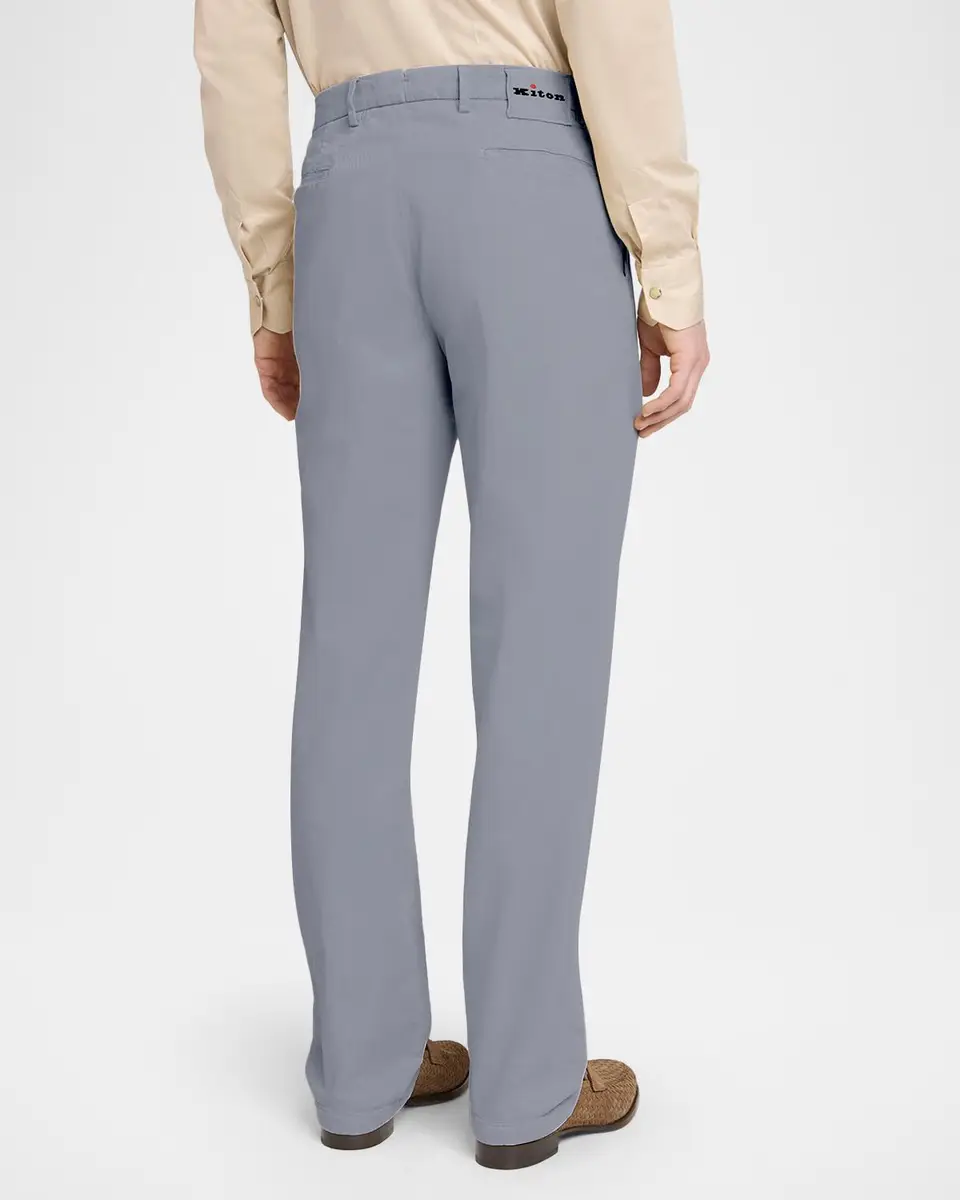 Kiton Men's Lyocell Straight-Leg Flat-Front Pants | Thumbnail 3 Kiton Men's Lyocell Straight-Leg Flat-Front Pants | Thumbnail 3