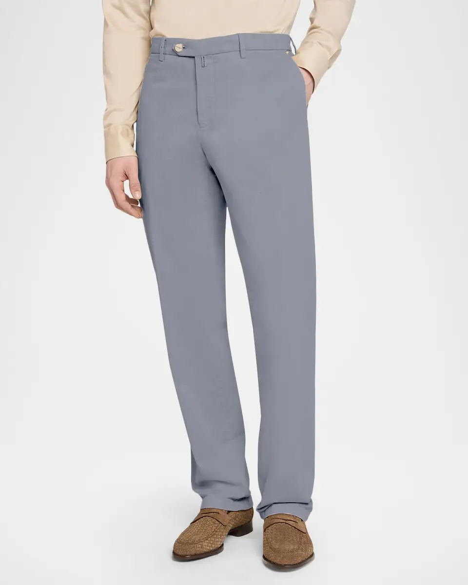 Kiton Men's Lyocell Straight-Leg Flat-Front Pants | Thumbnail 4 Kiton Men's Lyocell Straight-Leg Flat-Front Pants | Thumbnail 4