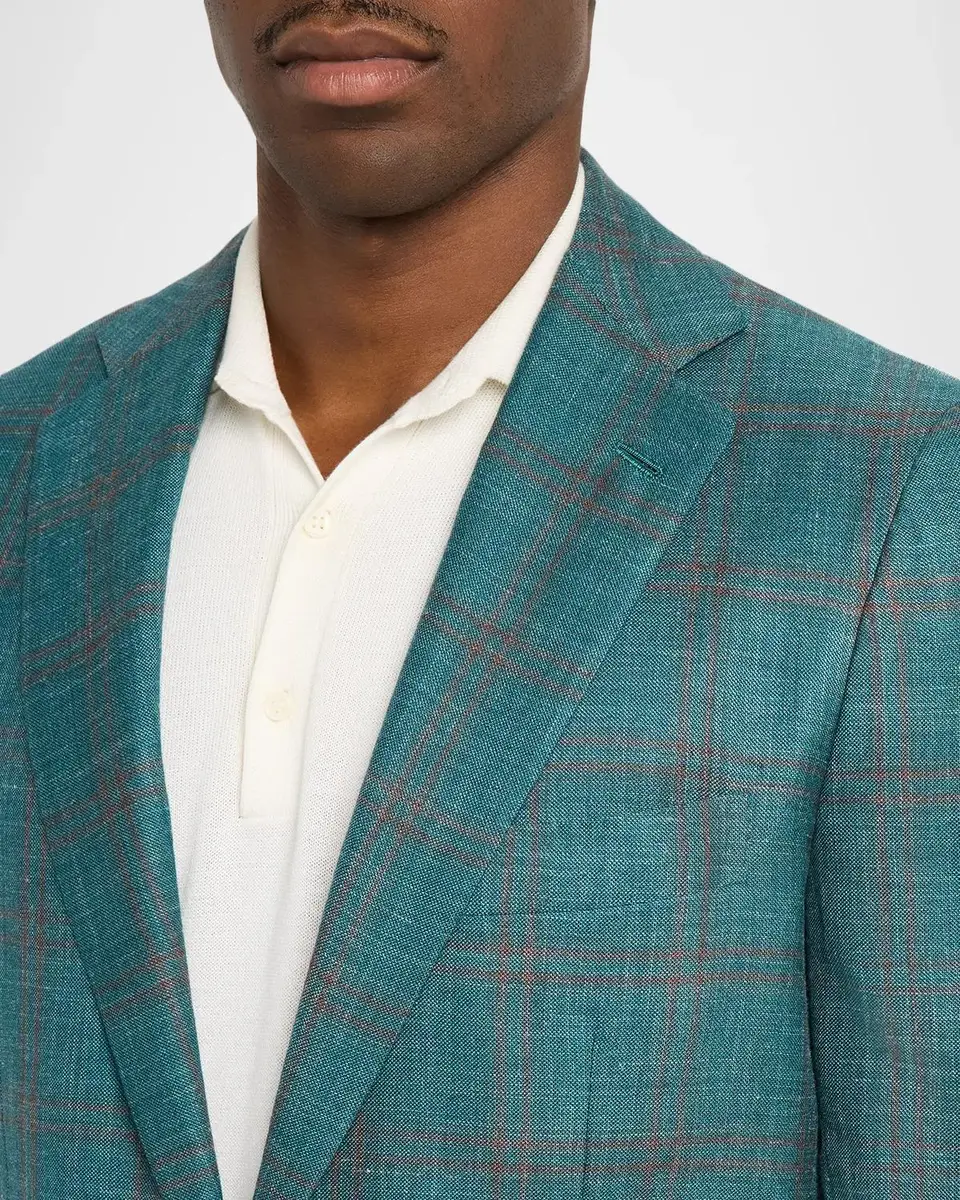Kiton Men's Wool Plaid Single-Breasted Sport Coat | Thumbnail 5