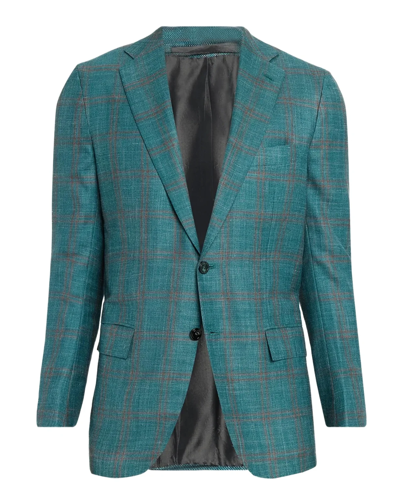 Kiton Men's Wool Plaid Single-Breasted Sport Coat