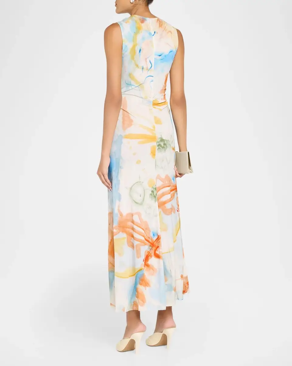 Ulla Johnson Lana Ruched Jersey Midi Dress | Thumbnail 3 Ulla Johnson Lana Ruched Jersey Midi Dress | Thumbnail 3