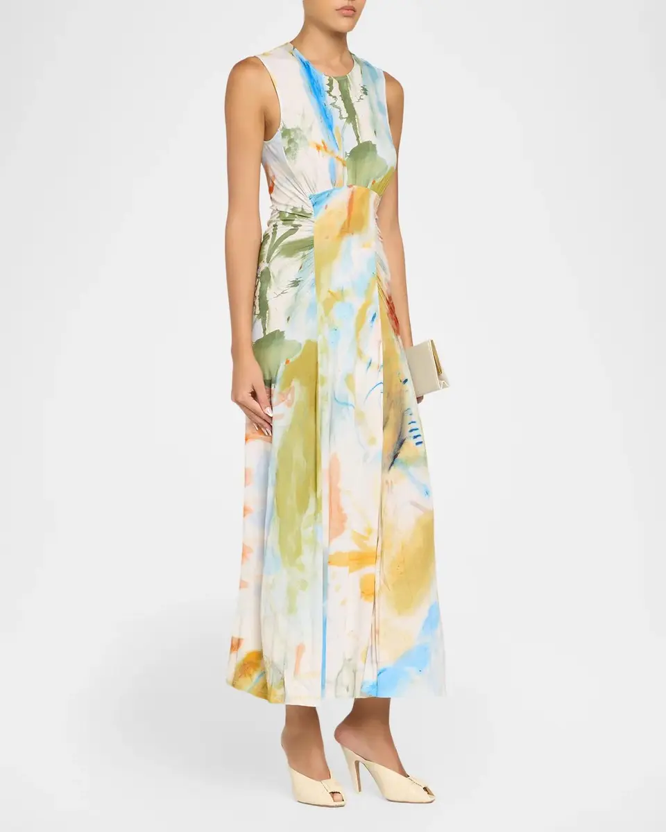 Ulla Johnson Lana Ruched Jersey Midi Dress | Thumbnail 4 Ulla Johnson Lana Ruched Jersey Midi Dress | Thumbnail 4