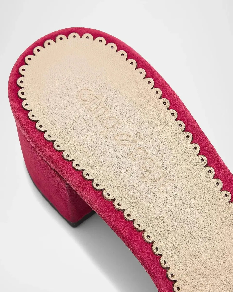 Cinq à Sept 40mm Faith Suede Slide Sandals | Thumbnail 5