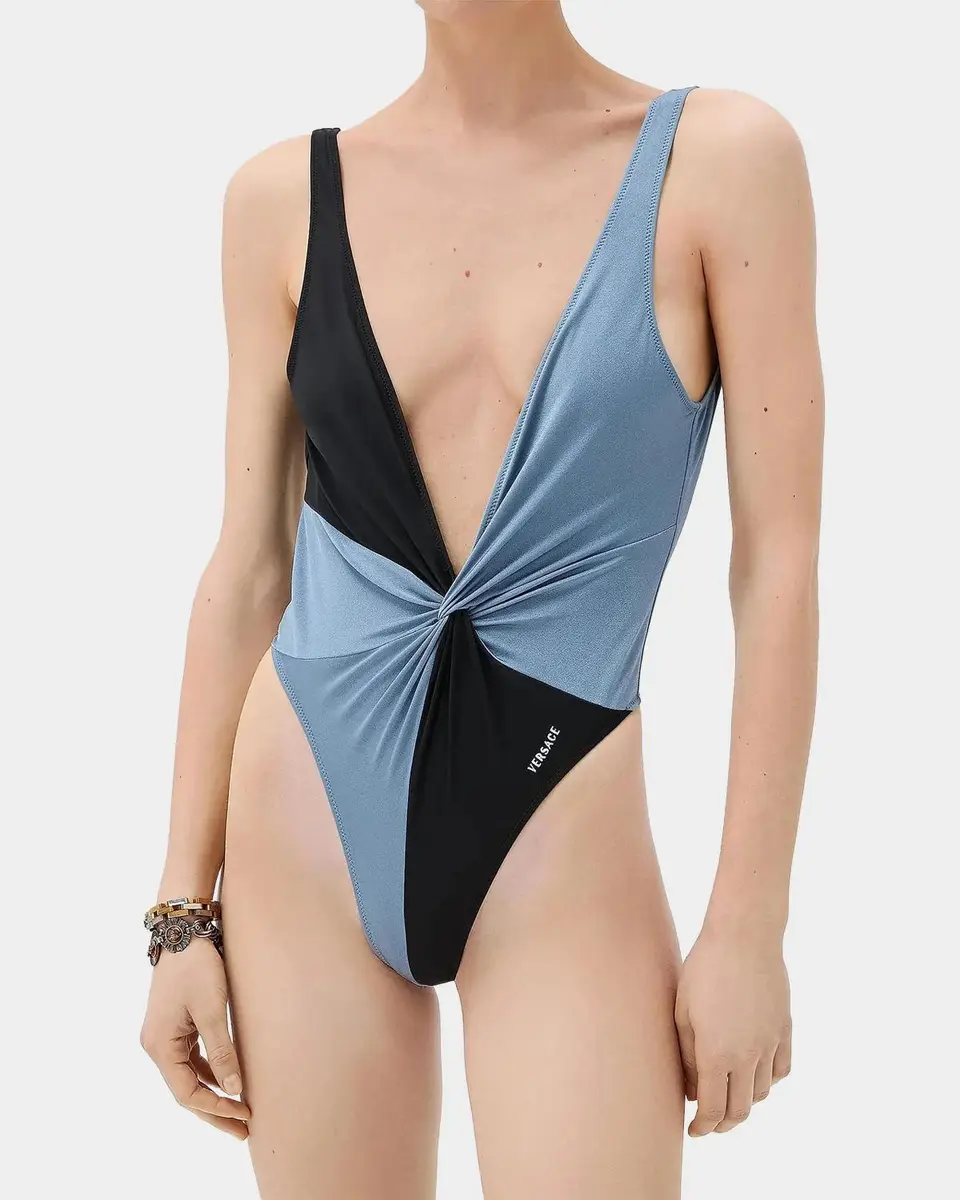 Versace Colorblocked Twist One-Piece Swimsuit | Thumbnail 3 Versace Colorblocked Twist One-Piece Swimsuit | Thumbnail 3
